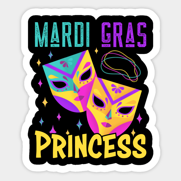 Family Matching Mardi Gras Princess Carnival Costume Sticker by star trek fanart and more